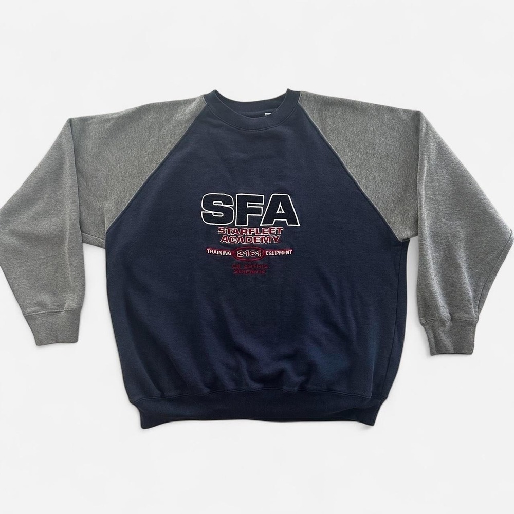 Vintage Star Trek Starfleet Academy Sweatshirt Las Vegas Hilton Navy Gray XL